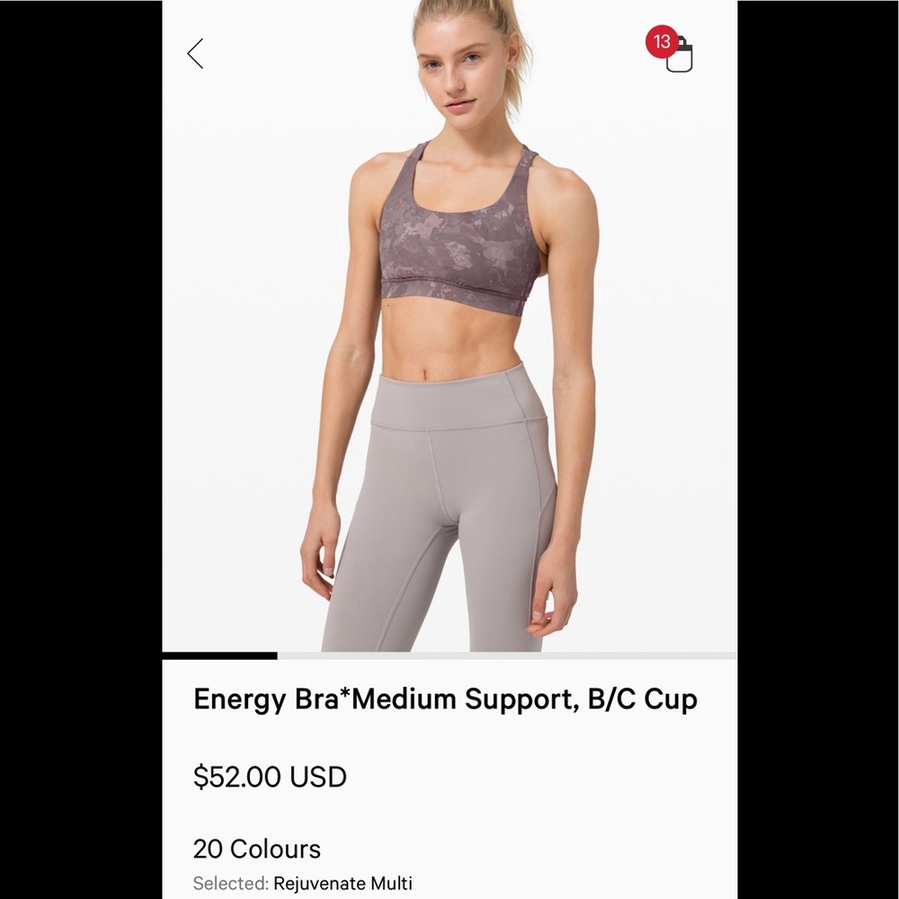 Lululemon Energy Bra